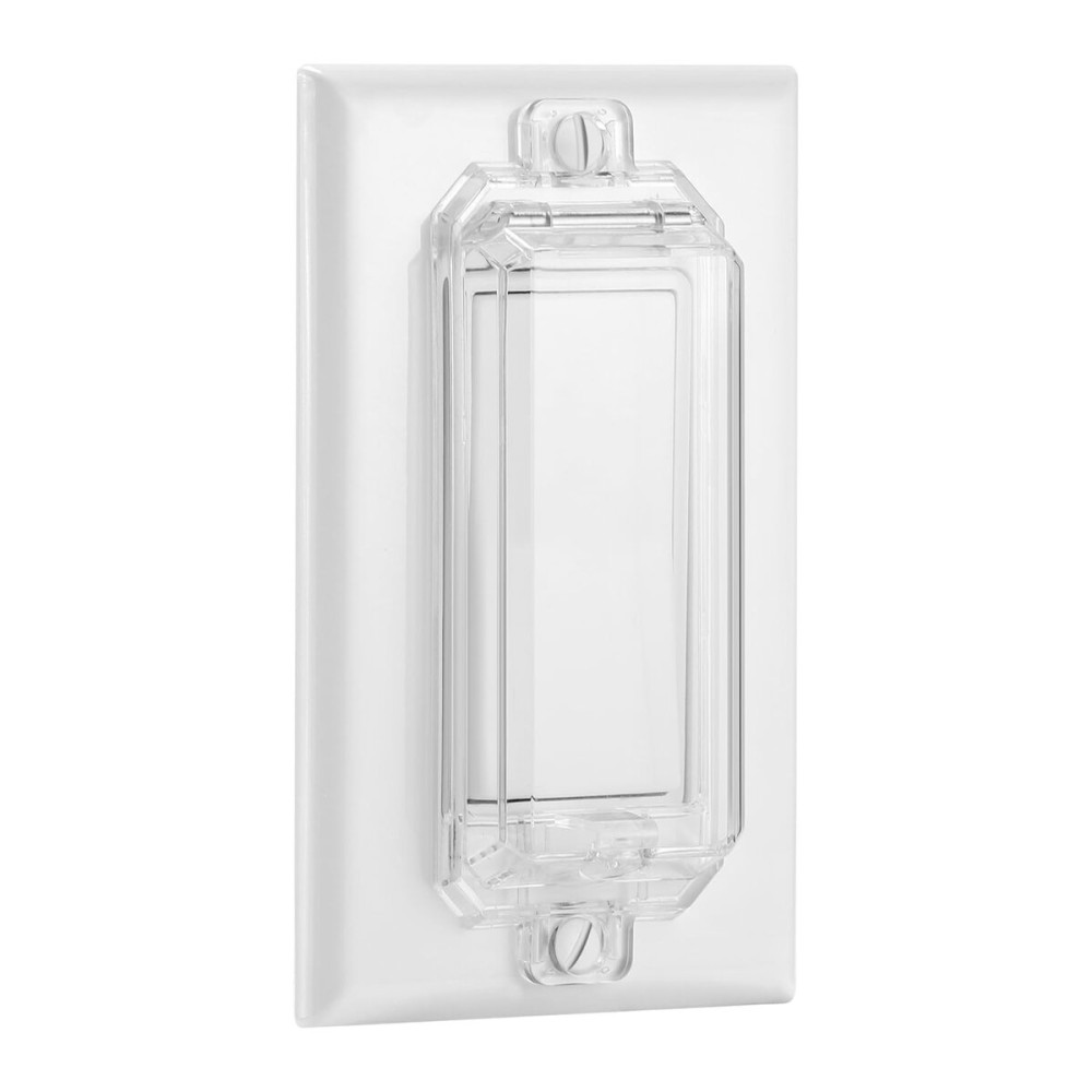 CLYMENE Light Switch Cover Guard, Child Proof Wall Switch Cover Keeps Lights or Switches from Being Accidentally Turned ON or OFF, Rocker Style (Clear, 2 Pack)