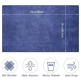 36 Packs of Bleach Proof Towels Microfiber Absorbent Salon Towels Bleach Resistant Salon Hand Towels for Gym, Bath, Spa, Shaving, Shampoo, Home Hair Drying, 16 x 28 Inches (Navy Blue)