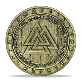 Viking Valknut Coin Viking Odin Knot Challenge Coin Gift Nordic Mythology Amulet for Men Viking Coin