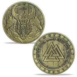 Viking Valknut Coin Viking Odin Knot Challenge Coin Gift Nordic Mythology Amulet for Men Viking Coin