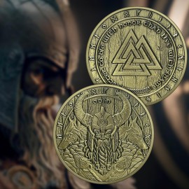 Viking Valknut Coin Viking Odin Knot Challenge Coin Gift Nordic Mythology Amulet for Men Viking Coin