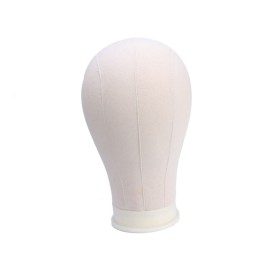 Beatifufu Canvas Head and Stand Canvas Mannequin Head 23 Inch Wig Head Canvas Holder Canvas Wig Head Display Mannequin Mannikin Head Bracket Model Khaki Head Mannequin