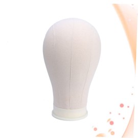 Beatifufu Canvas Head and Stand Canvas Mannequin Head 23 Inch Wig Head Canvas Holder Canvas Wig Head Display Mannequin Mannikin Head Bracket Model Khaki Head Mannequin