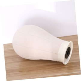 Beatifufu Canvas Head and Stand Canvas Mannequin Head 23 Inch Wig Head Canvas Holder Canvas Wig Head Display Mannequin Mannikin Head Bracket Model Khaki Head Mannequin