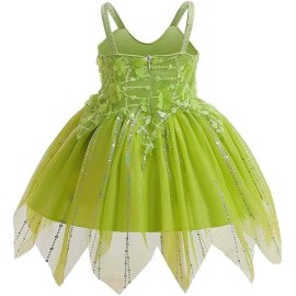 ZKR Tinkerbell Costume Fairy Dress for Toddler Girl Kid Halloween Cosplay Outfits 5T ZKR Tinkerbell Costume Fairy Dress for Toddler Girl Kid Halloween Cosplay Outfits 5T