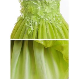 ZKR Tinkerbell Costume Fairy Dress for Toddler Girl Kid Halloween Cosplay Outfits 5T ZKR Tinkerbell Costume Fairy Dress for Toddler Girl Kid Halloween Cosplay Outfits 5T