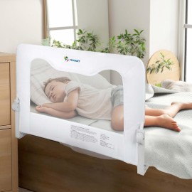 Bed Safety Rails for Toddlers - Bed Rail Guard for Queen, King, Full Szie, Twin Mattress Bed (White, 35.5W*23.5H Inch (Regular Extra Tall))