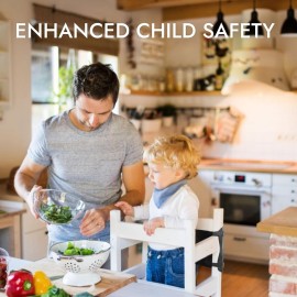 Toddlers Tower Safety Net - Safety Guard for Kids Tower - Kitchen Step Tool Kids - Black 19x8