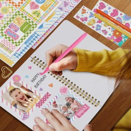 Nollh 2-Pack DIY Journal Kit - Great Gift for 8-14 Year Old Girl, Art & Crafts Stuff, Scrapbook & Diary Supplies Set for Tween & Teenage Girls, Birthday Gifts for Girls Ages 8 9 10 11 12 13 14