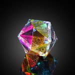 UDIXI 30mm Prism Glass D20 Dice Large Polyhedral Dice RPG 20 Sized DND Dice for Dungeons and Dragons Role Playing Games Tabletop Games,D&D