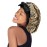 Isshin Beauty Satin Silk Bonnet Hair Cap: Long Bonnets with Elastic Tie Band Adjustable Straps Jumbo Size (Leopard)