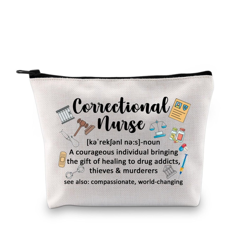 G2TUP Nurse Gift Correctional Nurse Cosmetic Bag Correctional Nurse Definition Makeup Bag Rare Breed Of Nurses Gift (Nurse Cosmetic MB)
