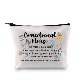 G2TUP Nurse Gift Correctional Nurse Cosmetic Bag Correctional Nurse Definition Makeup Bag Rare Breed Of Nurses Gift (Nurse Cosmetic MB)