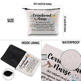 G2TUP Nurse Gift Correctional Nurse Cosmetic Bag Correctional Nurse Definition Makeup Bag Rare Breed Of Nurses Gift (Nurse Cosmetic MB)