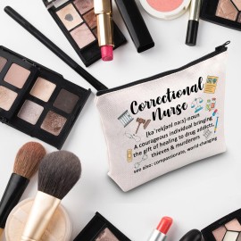 G2TUP Nurse Gift Correctional Nurse Cosmetic Bag Correctional Nurse Definition Makeup Bag Rare Breed Of Nurses Gift (Nurse Cosmetic MB)