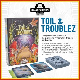 Grandpa Beck\'s Games Toil & Troublez | from The Creators of Cover Your Assets | Fun Push Your Luck Card Game | for Kids, Teens, and Adults | 2-6 Players, Ages 7+