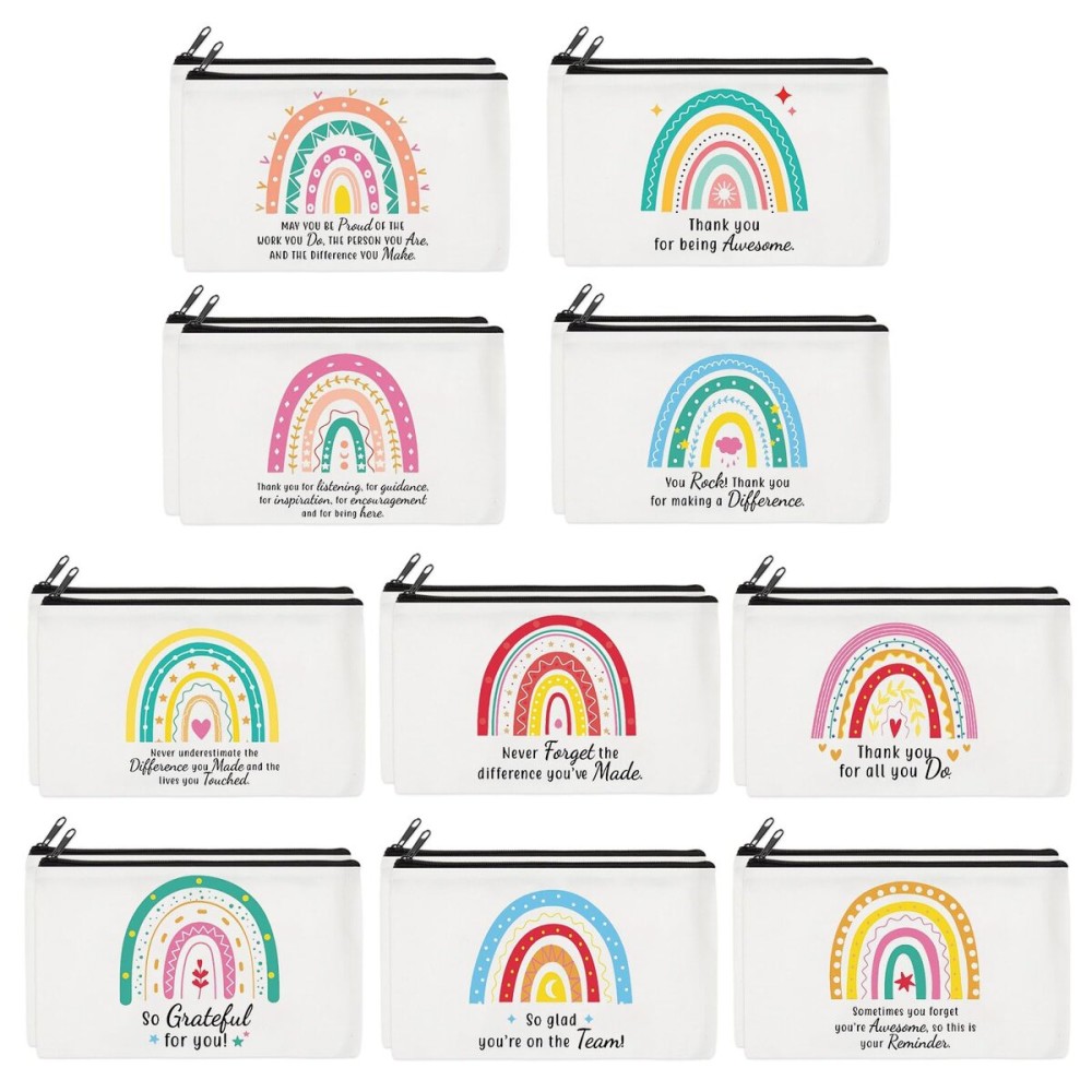 Reginary 20 Pieces Cosmetic Bag for Women, Roomy Makeup Bags with Zipper Toiletry Bag Pouch Travel Packing Accessory Organizer Gifts, 7 x 4.3 Inches(Employee)