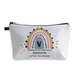 Deanfun Small Makeup Case - Cute and Waterproof Cosmetic Bag for Women(Rainbow, Sometimes You Forget That You\'Re Awesome, So This Is Your Reminder D5-56371)