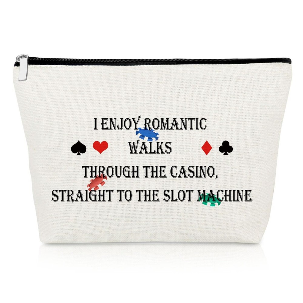 Funny Gambling Gifts Makeup Bag Casino Lover Gift Gambler Presents Lucky Casino Cosmetic Bag Friendship Presents for Best Friend Sister Coworker Gambler Lover Christmas Birthday Travel Cosmetic Pouch