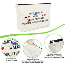 Funny Gambling Gifts Makeup Bag Casino Lover Gift Gambler Presents Lucky Casino Cosmetic Bag Friendship Presents for Best Friend Sister Coworker Gambler Lover Christmas Birthday Travel Cosmetic Pouch