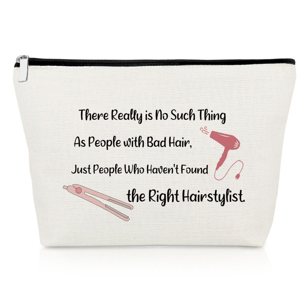 Hairdresser Appreciation Gifts for Hairstylist Makeup Bag Hair Stylist Thank You Gift for Women Hair Dresser Birthday Retirement Presents Cosmetology Graduation Presents for Cutter Cosmetic Pouch