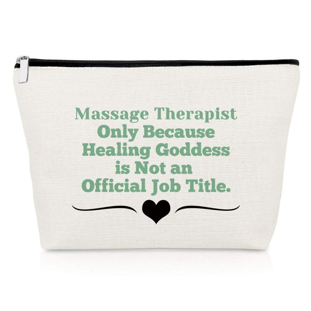 Massage Therapist Makeup Bag Thank You Gifts for Women Massage Therapy Gifts Chiropractor Presents Therapist Appreciation Presents Chiropractor Christmas Birthday Travel Pouch Therapy Cosmetic Bag