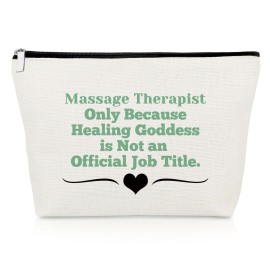 Massage Therapist Makeup Bag Thank You Gifts for Women Massage Therapy Gifts Chiropractor Presents Therapist Appreciation Presents Chiropractor Christmas Birthday Travel Pouch Therapy Cosmetic Bag