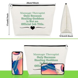 Massage Therapist Makeup Bag Thank You Gifts for Women Massage Therapy Gifts Chiropractor Presents Therapist Appreciation Presents Chiropractor Christmas Birthday Travel Pouch Therapy Cosmetic Bag