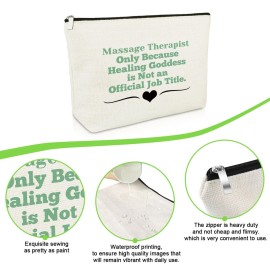 Massage Therapist Makeup Bag Thank You Gifts for Women Massage Therapy Gifts Chiropractor Presents Therapist Appreciation Presents Chiropractor Christmas Birthday Travel Pouch Therapy Cosmetic Bag
