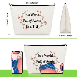 Auntie Gifts Best Aunt Ever Gift Makeup Bag Auntie Gifts from Niece Nephew Aunt Appreciation Gift for Titi Aunt Christmas Mothers Day Gift Thank You Gift for Auntie Birthday Gift Cosmetic Pouch Travel