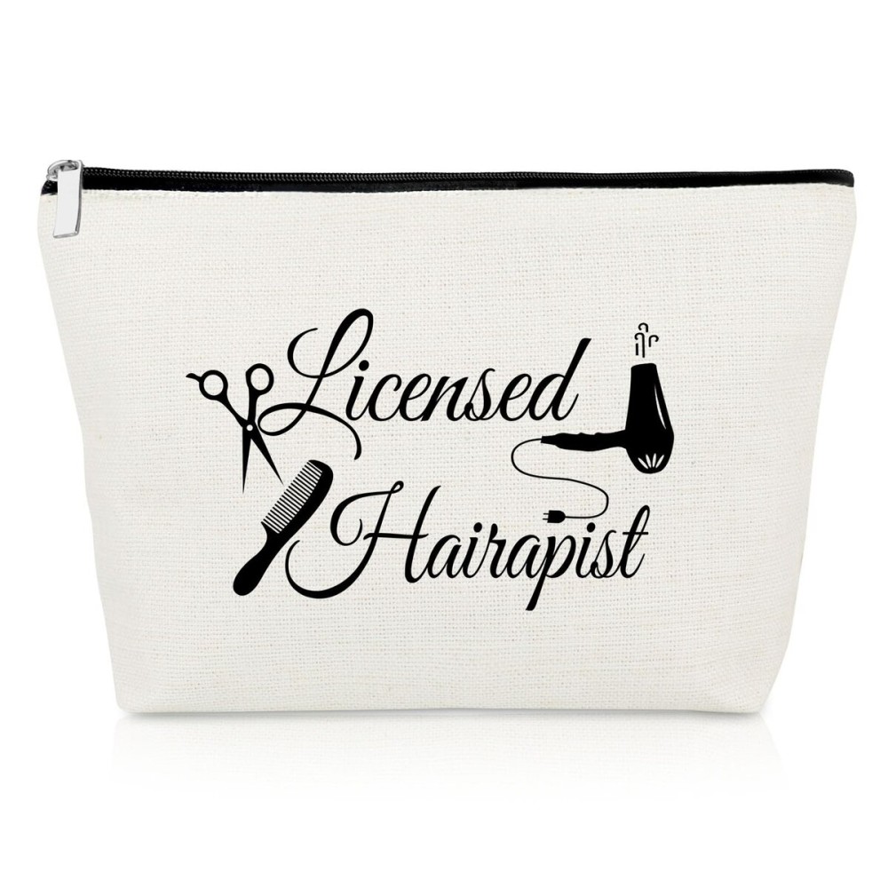 Hair Stylist Gifts Hairdresser Makeup Bag Hairdresser Appreciation Gifts for Hairstylist Coworkers Thank You Travel Bag for Salon Barber Christmas Graduation Present for Hair Stylist Cosmetic Pouch