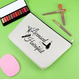 Hair Stylist Gifts Hairdresser Makeup Bag Hairdresser Appreciation Gifts for Hairstylist Coworkers Thank You Travel Bag for Salon Barber Christmas Graduation Present for Hair Stylist Cosmetic Pouch