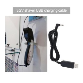 Create idea 2PCS Shaver USB Charging Cable Compatible with Remington Barba Beard Trimmer MB320 MB320C MB42C MB310C MB200 Pa3215U 3.2V 24AWG 1.5 Meters
