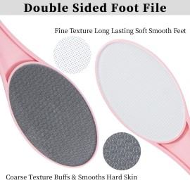 2 Pack Nano Glass Foot File Callus Remover, Beomeen Hard and Dead Skin Remover for Feet, Double Sided Foot Scrubber Pedicure Tool, Hair Eraser for Softer & Smoother Feet, Random Black/White Glass