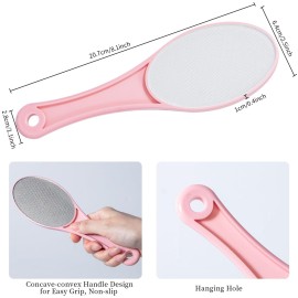 2 Pack Nano Glass Foot File Callus Remover, Beomeen Hard and Dead Skin Remover for Feet, Double Sided Foot Scrubber Pedicure Tool, Hair Eraser for Softer & Smoother Feet, Random Black/White Glass