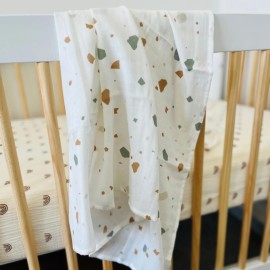 Leyl&Ari Muslin Swaddle Baby Blanket | 100% Organic Cotton Recieving Wrap (47X47, Sage Set)