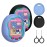 Silicone Case Compatible with Tamagotchi Uni Virtual Pet Machine, Protective Skin Sleeve Shell for Tamagotchi Uni with Finger Lanyard (Light Blue and Black)