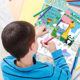 48Pack Mini Coloring Books for Kids Ages 4-8, 2-4, 8-12 - Bulk Small Coloring Books for Party Favors, Birthday Gifts, Classroom Rewards, Travel Activities - Includes Car, Toy, Christmas, Summer Themes