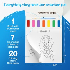 Paint With Water Book for Kids: Unicorns & Magic - Mess Free Coloring for Toddlers, Watercolor Painting Arts & Crafts for Kids Ages 2 3 4 5 6 Years Old - Toddler Easter Basket Stuffers & Easter Gifts
