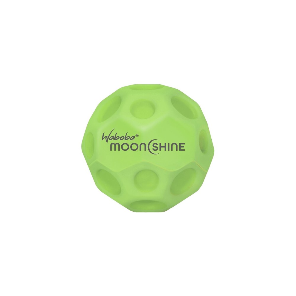 Waboba Moonshine Ball Light Up Moon Ball, Hyper Bouncy Balls That Light Up on Bounce, Fun Toys for Kids, Teenagers, Adults, Boys and Girls, Green