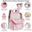 AOMAY Diaper Bag Backpack - Mommy bag for hospital, Travel backpacks, Large Capacity, Multifunctional - Baby Essentials(Pink)
