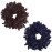 AUEAR, 2 Pack Volumizing Hair Scrunchie Headwear Tie Ring Plain Big Hairbands for Women Girls (Coffee & Navy Blue)