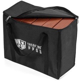 Tailgating Pros Premium Giant Toppling Timbers with Tote - Jumbo Outdoor Yard Game, Tower Grows to Over 5 Feet!- Optional Tipsy Stickers Available!