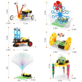 STEM Robotics Kits for Kids Science Kits Ages 5-7 6-8 8-10 8-12, Build A Engineering Robot Building Toys Science Experiments Projects, STEM Toys Activities for Boys Girls Age 8-12