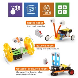 STEM Robotics Kits for Kids Science Kits Ages 5-7 6-8 8-10 8-12, Build A Engineering Robot Building Toys Science Experiments Projects, STEM Toys Activities for Boys Girls Age 8-12