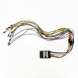 NEEBRC 7 Channels RC Transmitter with Receiver Built-in Light Control System and 12LED Light Set, 2.4GHz Radio Remote Controller for RC Car Crawler Truck Racing Buggy Off Road On Road Boat Tank(Blue)