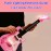 Kids Toddler Baby Childrens Electric Toy Guitar with Strap Ideal for 3 4 5 7 8 Year Old Boys Girls Gifts(Pink)