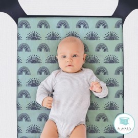 The Peanutshell 3-Pack Fitted Playard Sheets - Soft & Breathable Baby Boy or Girl Mini Crib Sheets, Pack N Play Mattress, Fits Standard Playard Pack Play Mattresses - Day and Night