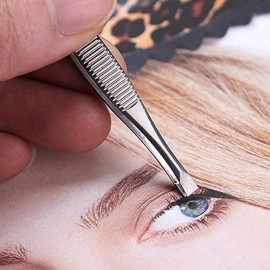 DPWOUM 5Pcs Tweezers, Stainless Steel Precision Eyebrow & Facial Hair Removal, Blackhead Remover, Easy to Clean