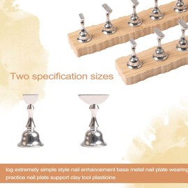 ANGNYA Nail Stand for Press on, 2 Set Super Magnetic Nail Holder for Painting Nails Nail Stand for Painting Nails Nail Display with 96 Pcs Reusable Sticky Putty for Nail Art Display Home & Salon Use